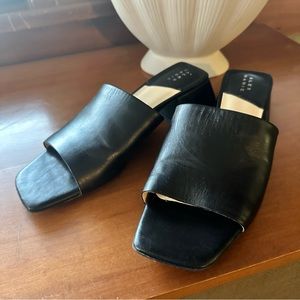 Alex Marie black leather mule